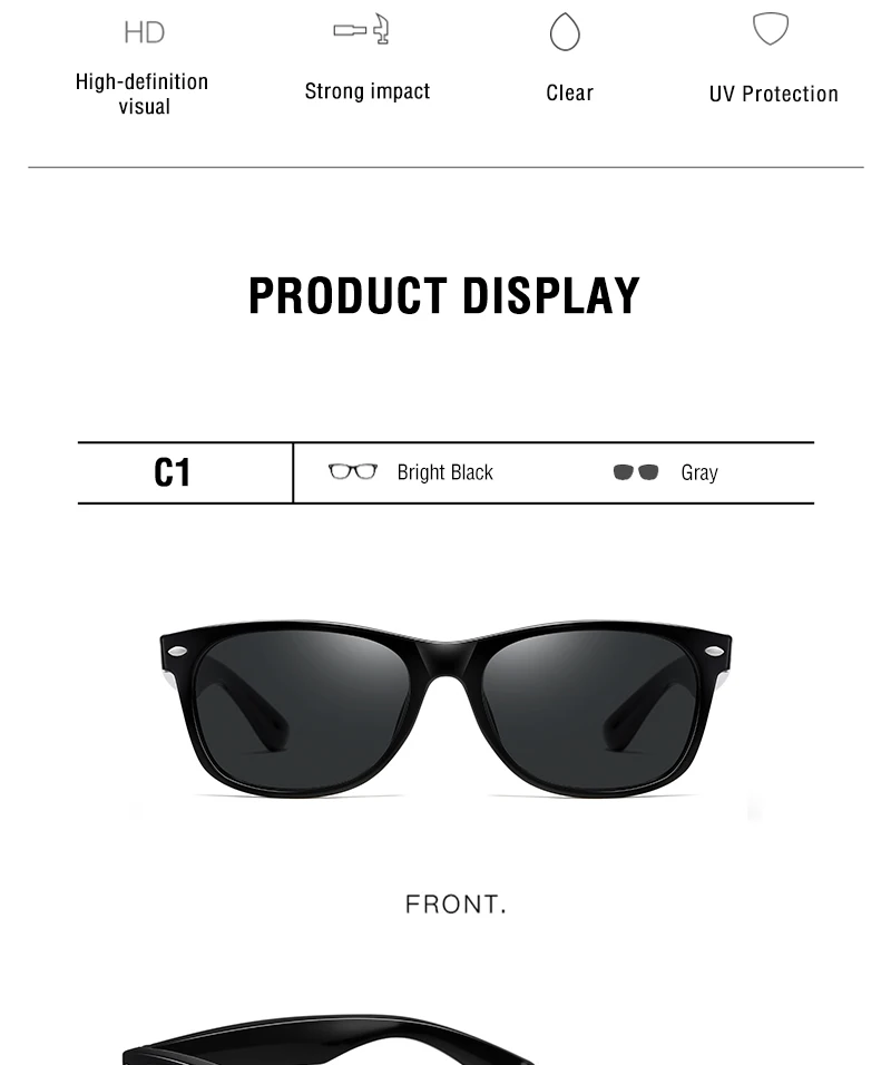CRIXALIS Polarisierte Sonnenbrille für Herren, Retro-Spiegelbrille, für Herren, zum Fahren, Vintage, Reisen, Angeln, klassische Sonnenbrille für Damen, 400 – Detail 11