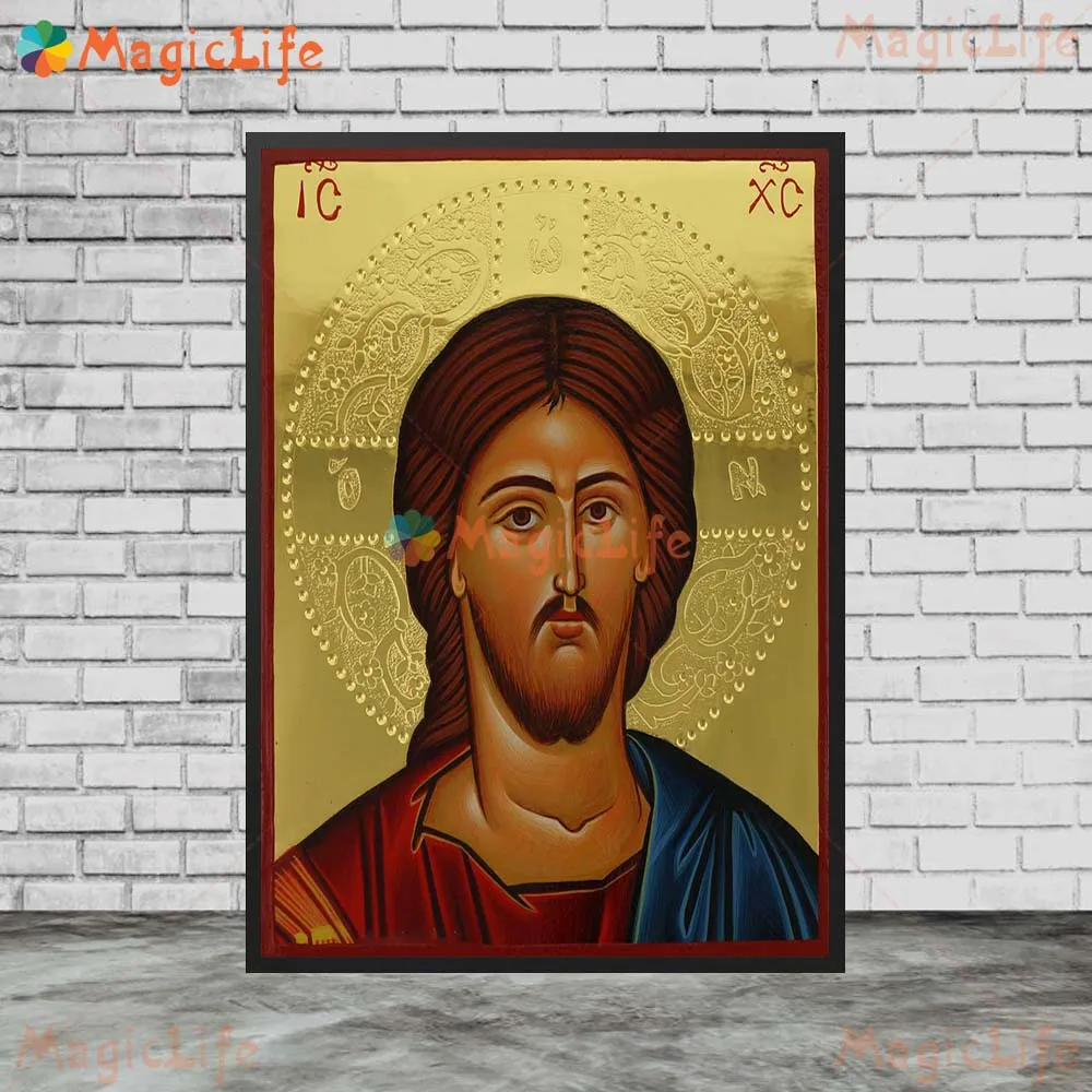 The Holy Face Jesus Christ Pantocrator Our Lord Orthodox Wall Pictures For Church Poster Wall Art Canvas Painting Unframed - Image 6