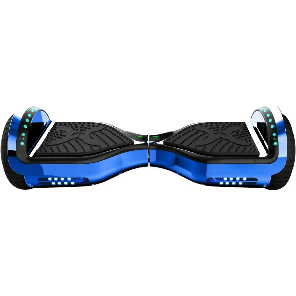 Chrome Electric Hoverboard, 6MPH Top Speed, 6 Mile Range, 4.5HR Full-Charge, Built-In Bluetooth Speaker, for Beginner and Expert