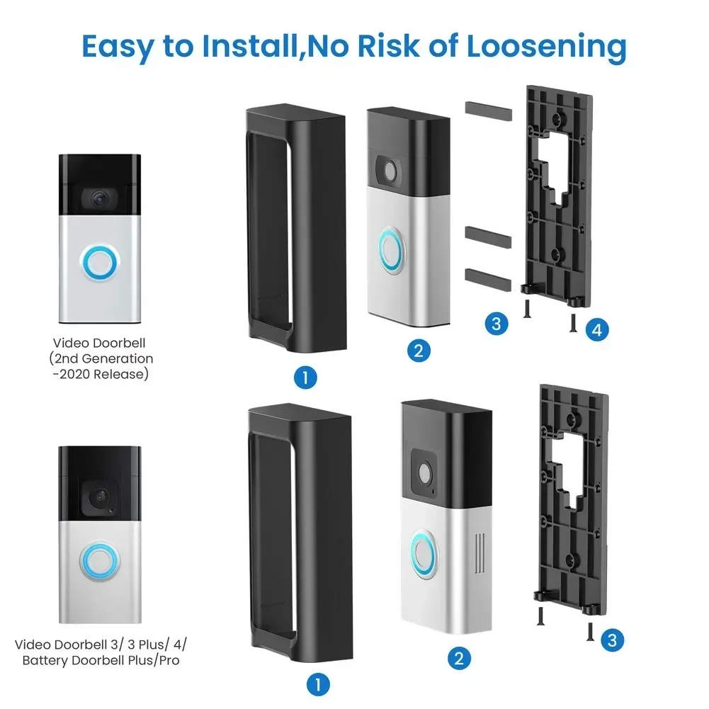 Video Doorbell Mount Bracket No Drilling For Ring Battery Doorbell (2024)  Home Hardware Accessories