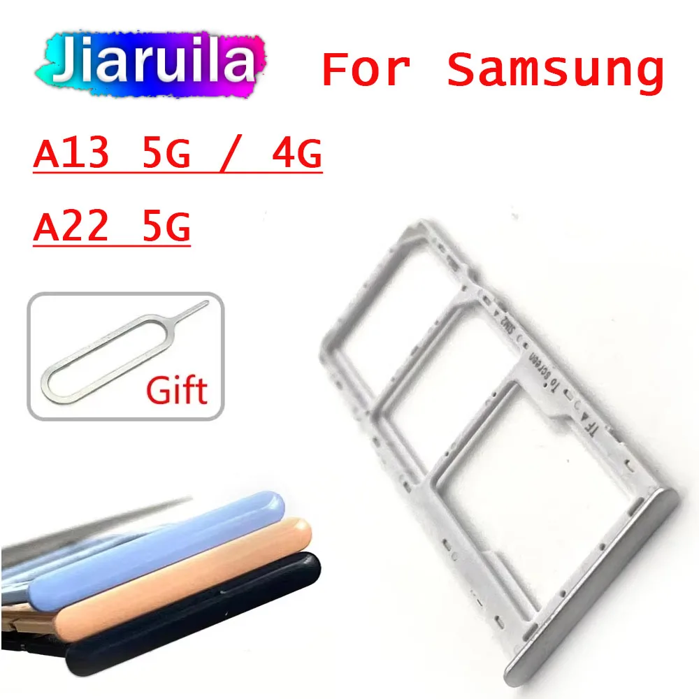 For Samsung A13 A22 4G A33 5G Phone Sim Tray SD Card Chip Tray Slot Holder Drawer Replacement Parts
