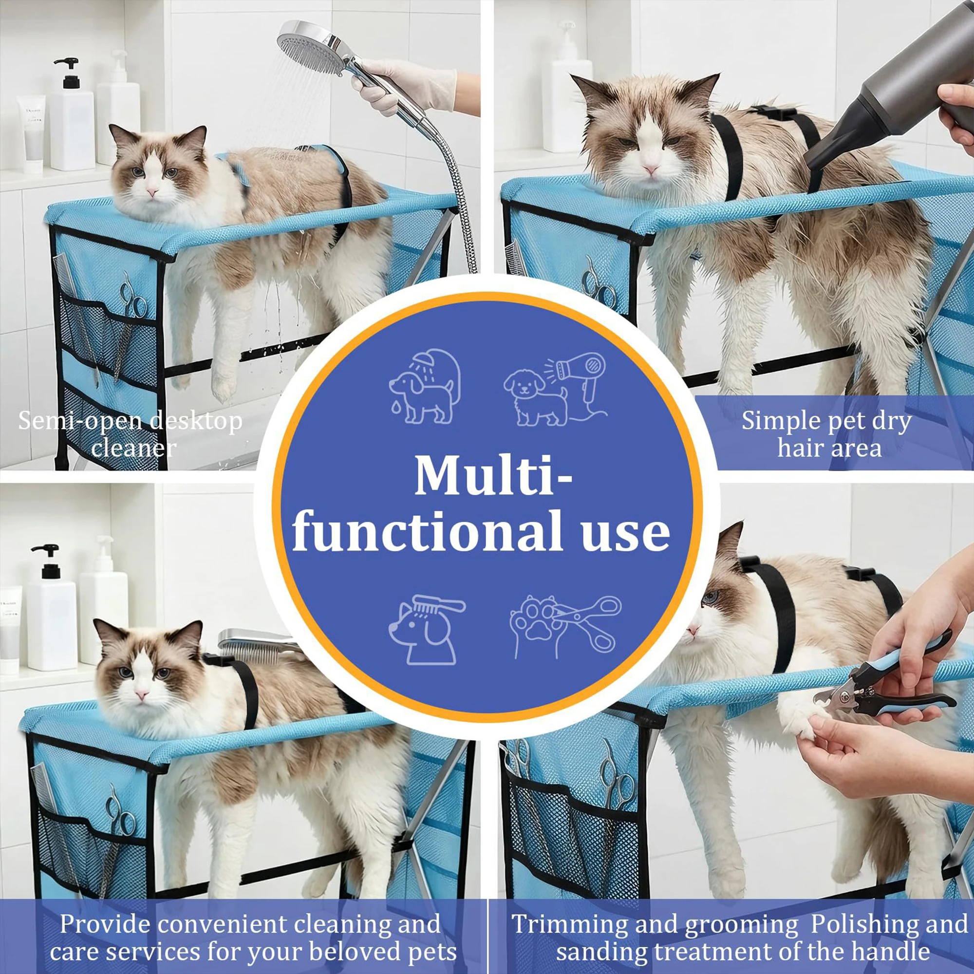 Foldable Pet Grooming Bath Table with Fixed Leash S36978be8736548d49ba289ce11e5ef4aU