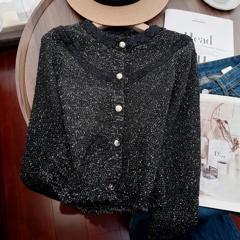 女性用ラウンドネックカシミヤカーディガン,ヴィンテージニットセーター,白い服,長袖ジャケット,カジュアルファッション,冬のトップス
