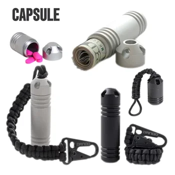 휴대용 EDC 열쇠 고리 패스너, 휴대용 액세서리를 안전하게 보관, 방수 및 휴대용, DANGO CAPSULE 알루미늄 EDC