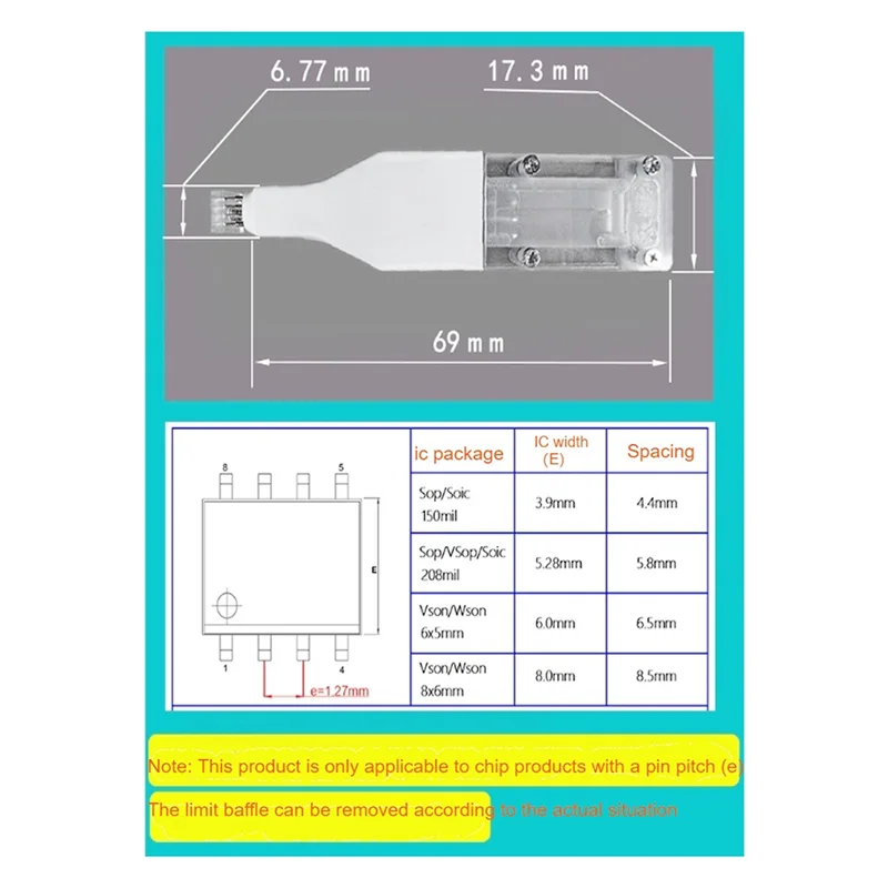 Exquisite-1 Stuks Chip Download Burn Schrijven Sonde Lente Naald Flash Eeprom Chip Brander Kabel