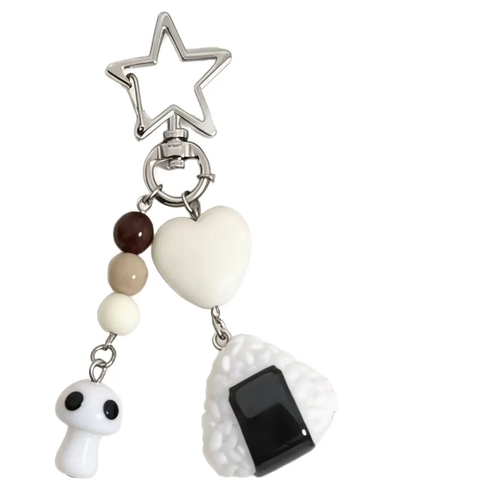 

Y2K Fashion Creamy Style Sweet Small Fresh Pendant Phone Lanyard Star Buckle Decoration Key Chain Student Bag Accessories Gifts