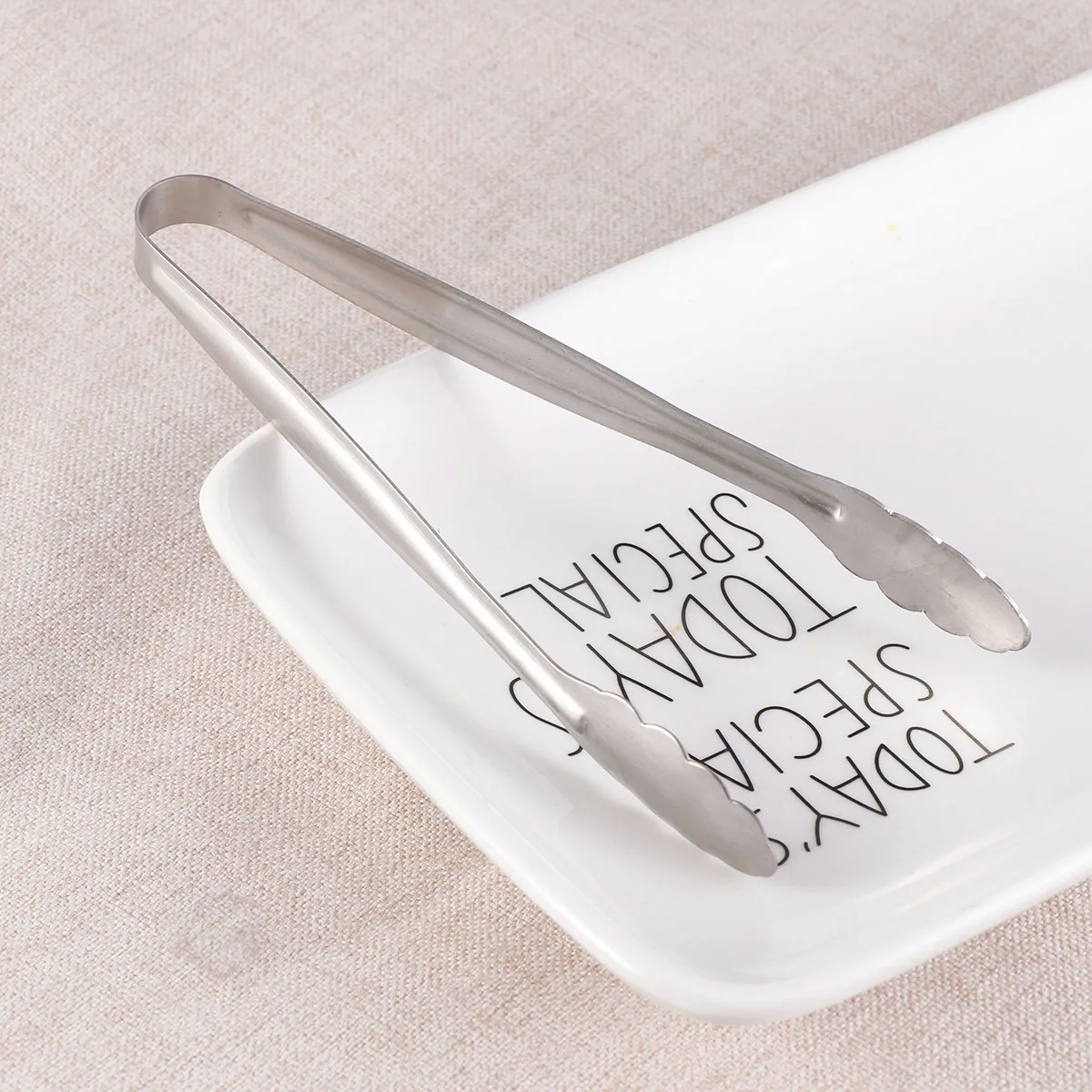 

4Pcs 15Cm Stainless Steel Food Serving Tongs Mini Tongs for Salad Ice Cube Bread Cheese Meat Gripping Home Kitchen Bar Buffet