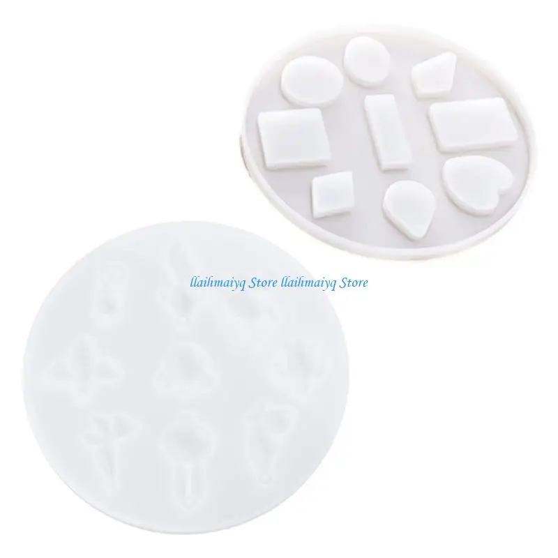 573B Earrings Silicone Mold Ear Drop Crystal Epoxy Resin Mould Irregular DIY Dangle Earring Jewelry Making Tools for Party