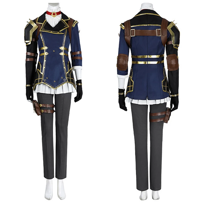 ROLECOS Game LOL Arcane Season 2 Caitlyn Cosplay Costume Arcane Caitlyn Cosplay Costume Halloween Women Uniform Fullset Outfit