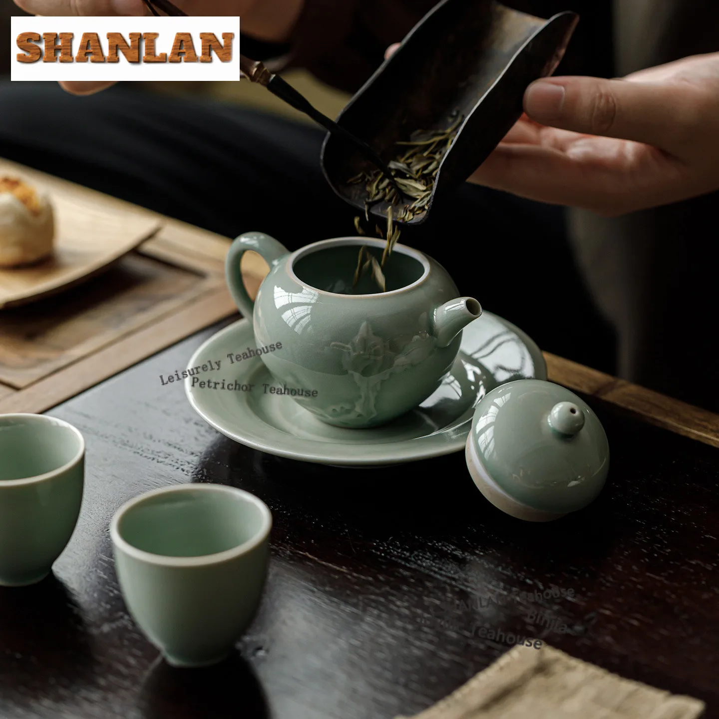 140 مللي الإغاثة الموز ضوء القمر إبريق الشاي اليدوية الشاي Infuser وعاء الشاي تمرغ غلاية مع مرشح طقم شاي صيني اكسسوارات الحرفية #4