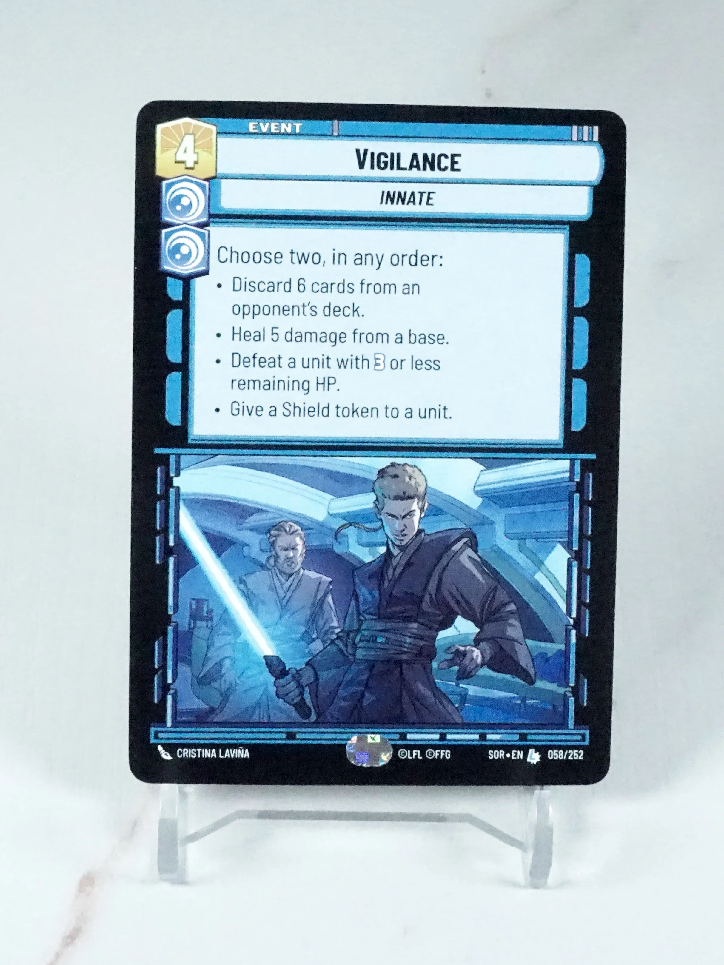 

SWUDB regular Proxy Card Store Spark of Rebellion (SOR) Vigilance Trading Card Collection Toys Gift