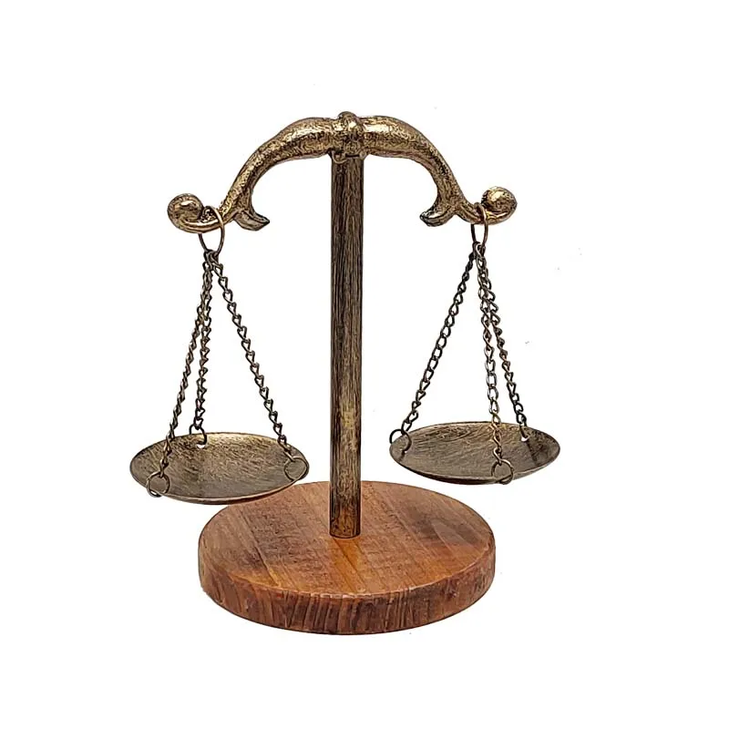 Gift For Lawyers European-style Iron Arts Crafts Judge Hat-shaped Balance Desk Decorative Ornaments Office Vintage Fair Standard