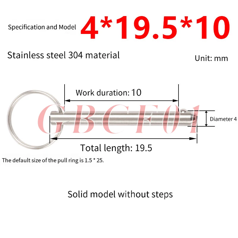 Ball Lock Pin-Single Ball Quick Release Detent Pin,Ball Head Locking Safety Pin,Steel Ball Safety Pin for Machinery M6 M12