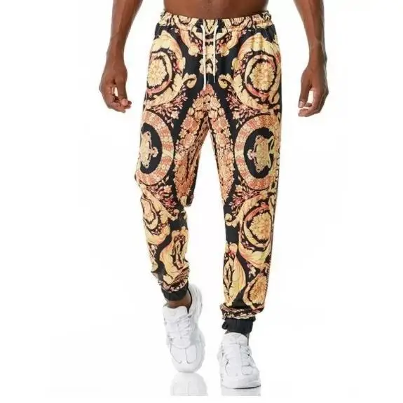 

Мужские осенние брюки с 3D-принтом, повседневные, модные, с эластичным поясом и карманами, спортивные повседневные брюки