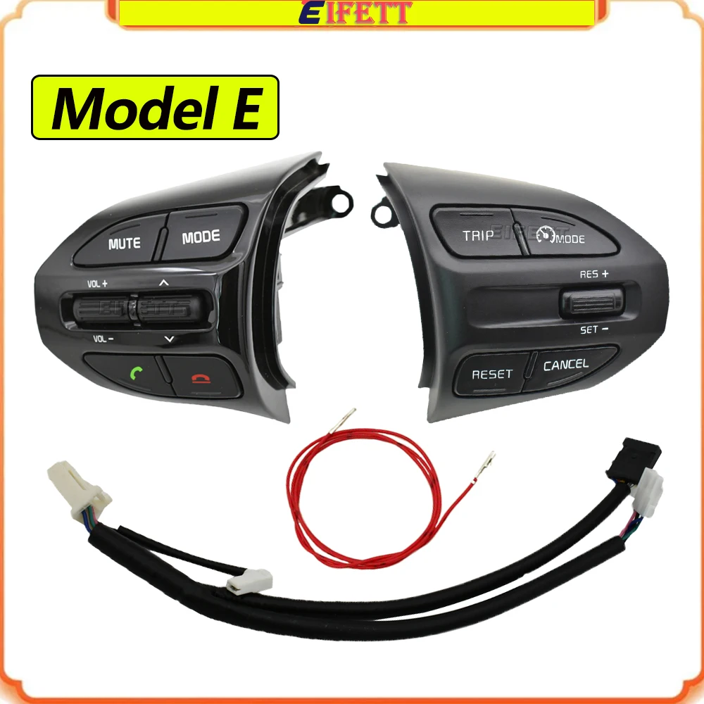 Left+Right+Wire For Kia RIO 2018-2021 X-LINE K2 RIO 4 Steering Wheel Buttons Cruise Control Remote Bluetooth Volume Car Switches