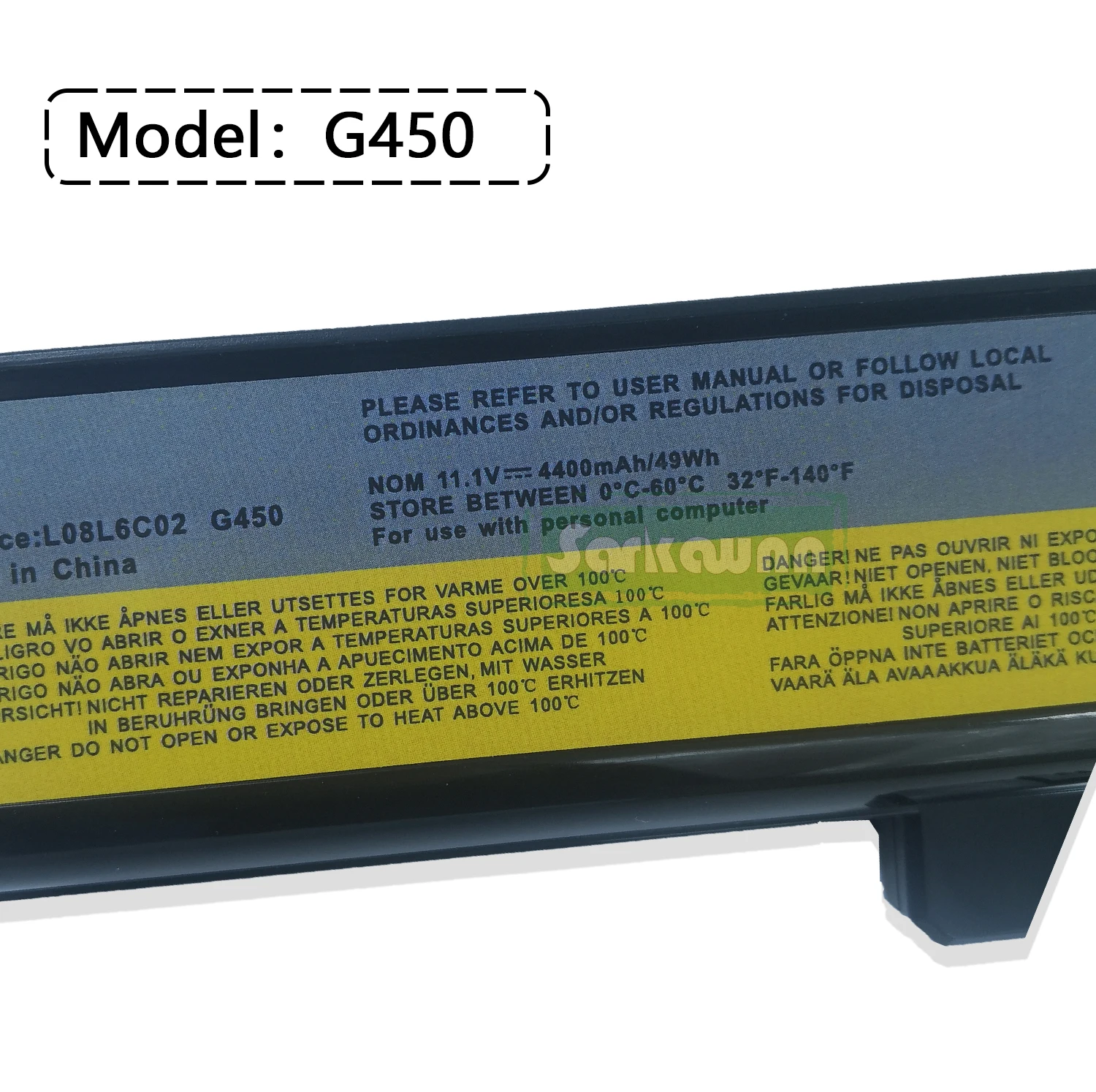 Bateria do portátil Sarkawnn g450, para b460 lenovo, b460a, b460g, b460l, b550, b550a, b550g, b550l, g430, g430a, g430l, g430l, g430le, série g430m