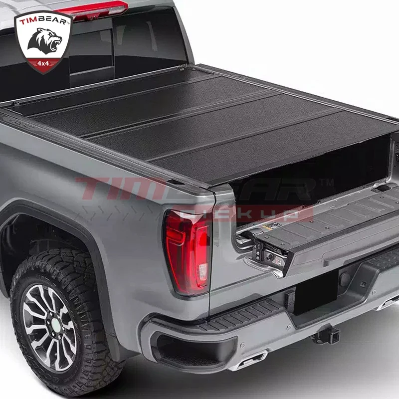 

High Quality Pickup Truck 4X4 Hard Tri-Fold Four Fold Aluminum Tonneau Cover For GMC 6.5