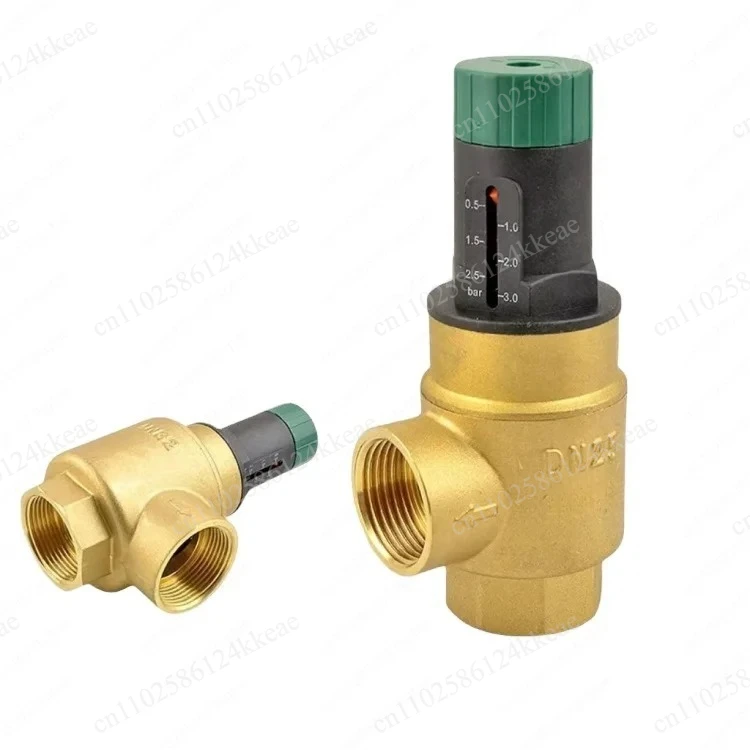 Brass Differential Pressure Bypass Valve with 360°Visible Window Pressure Control Bypass Valve for Air Conditioner and Heat Pump