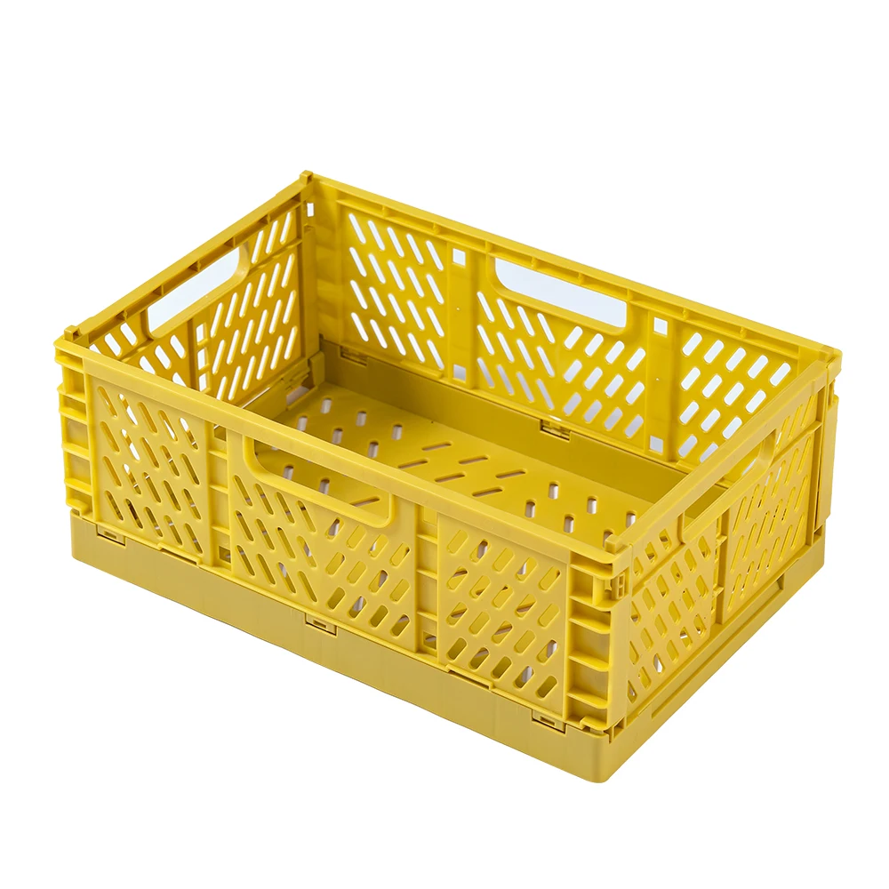 High Quality Fruit Vegetable Plastic Folding Storage Baskets