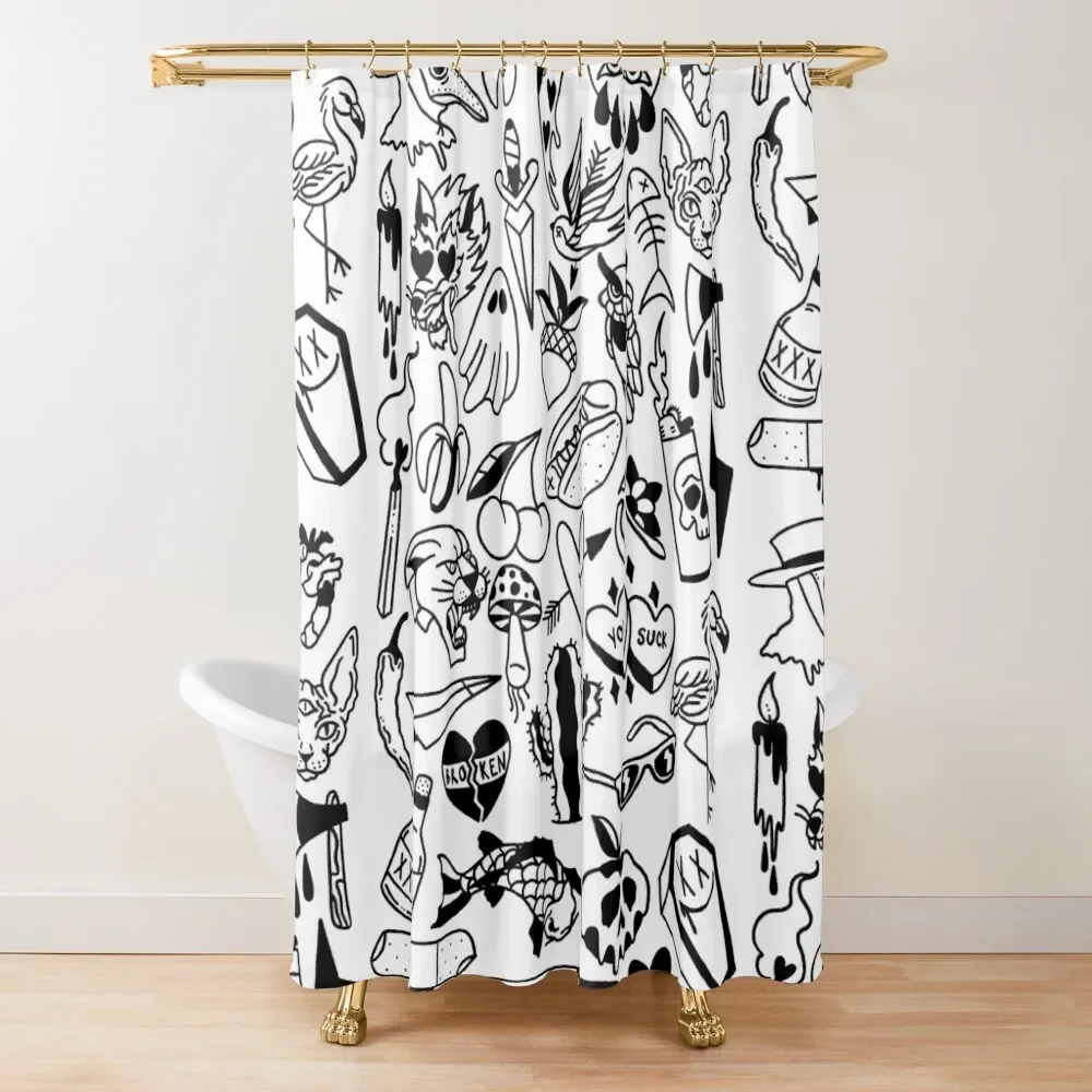 Flash Sheet #1 Shower Curtain Waterproof Shower And Anti-Mold Waterproof Shower For Bathroom Set Curtain