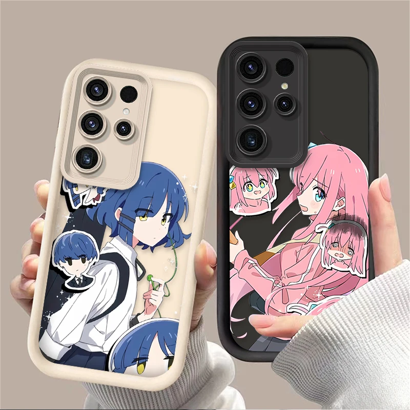 Silicone Case For Samsung Galaxy S26 S25 Edge S24 S23 Ultra S22 Plus S21 FE A07 A17 4G A37 A57 5G Anime Bocchi The Rocks Cover
