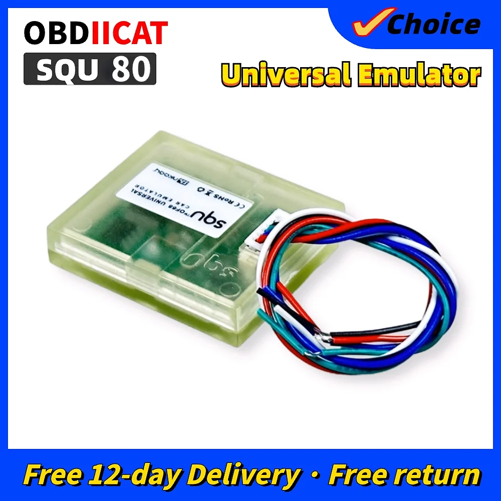 SQU OF80 Universal Car Emulator Support IMMO/Se--at Accupancy Sensor/Tacho Programs ECU Programmer Tool