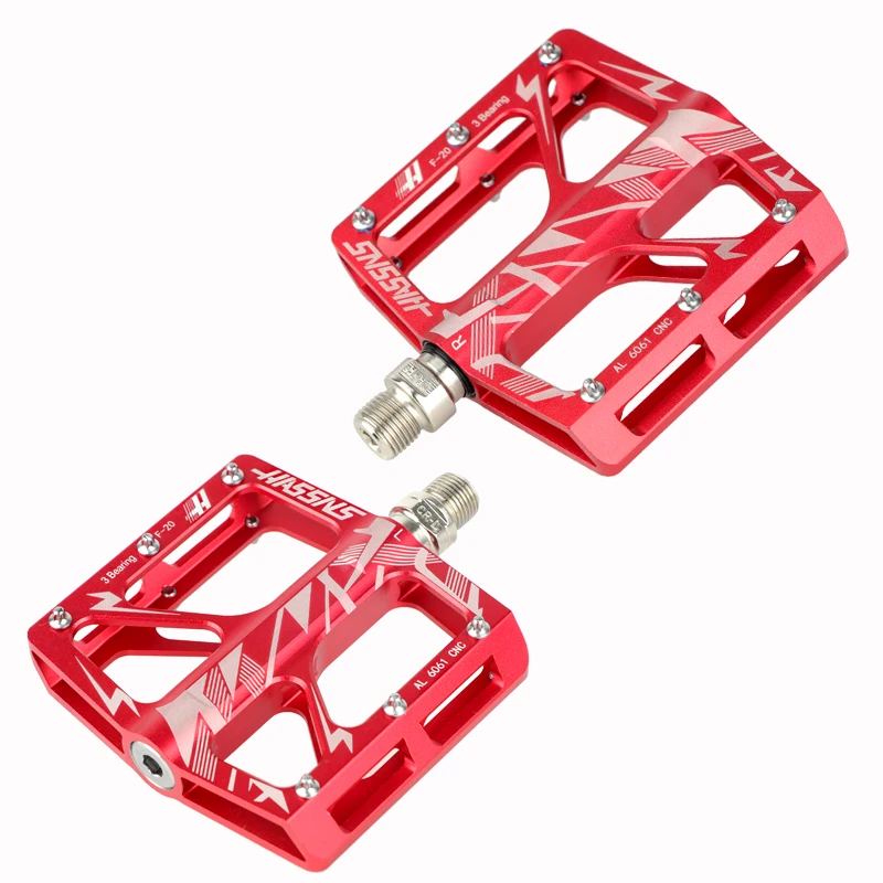 HASSNS Bicycle Pedals Mtb Mountain Bike Platform 3 Bearings Pedal Aluminum Footrest Crankbrothers Flat Pedales Bicicleta Cycling