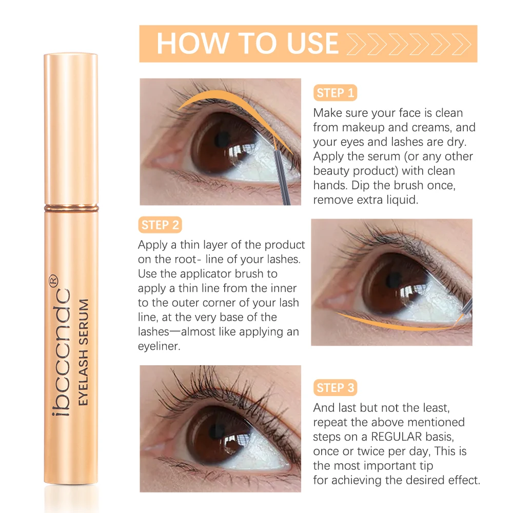 5ml Eyelash Growth Serum Mascara Grow Longer Fuller Eyelashes Agent Clear Liquid Eye Lash Lift Treatment Enhancer Natural