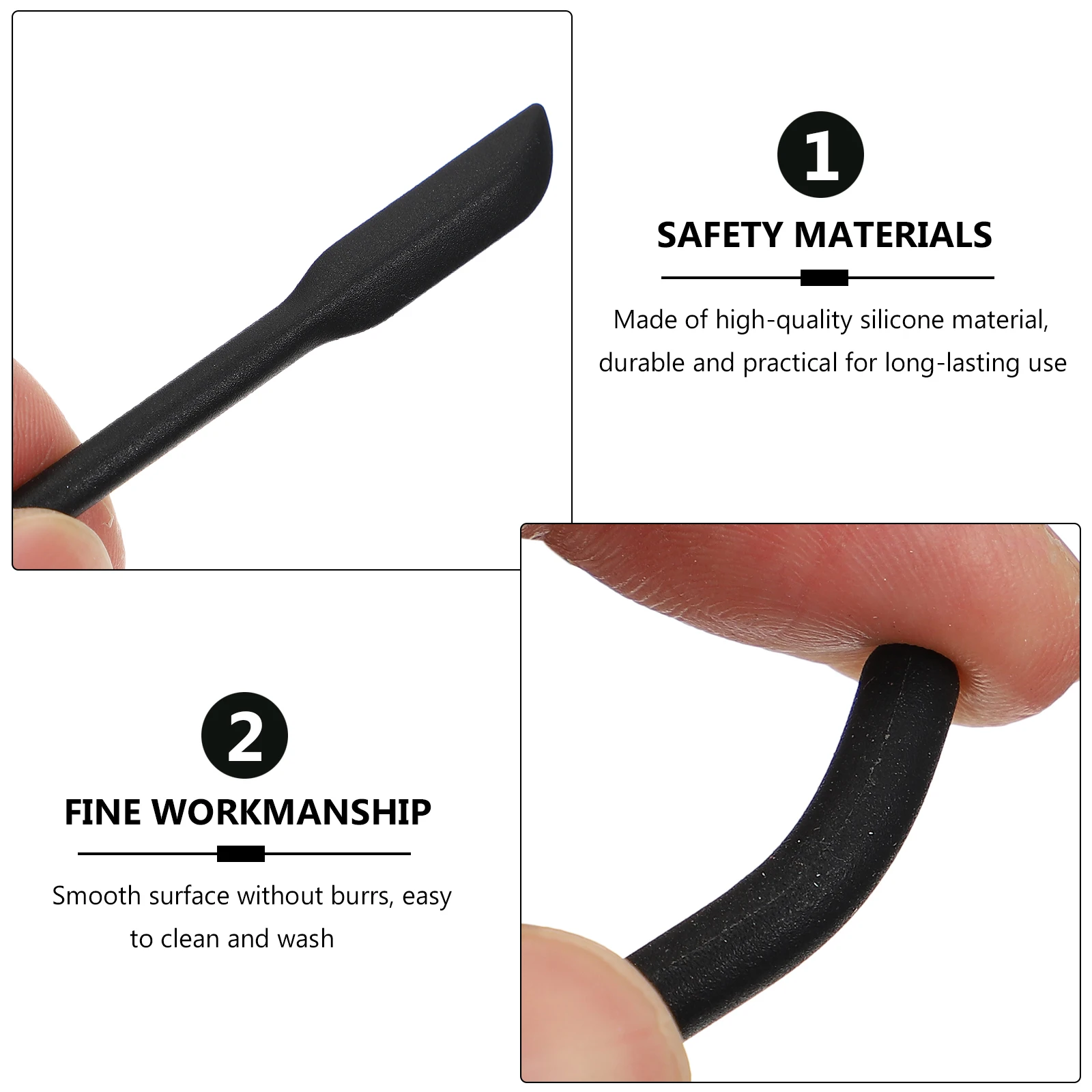 

4Pcs Kitchen Mini Spatulas Long Handle Scrapers High-Quality Silicone Material Practical Easy to Clean