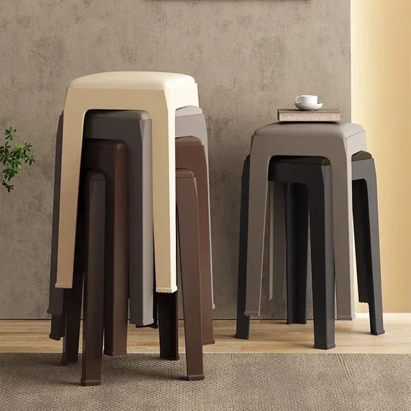 Bench Dining Chairs Stools Kitchen High Plastic Kitchen Dining Room Furniture Modern Chairs Sillas Para Comedor Design