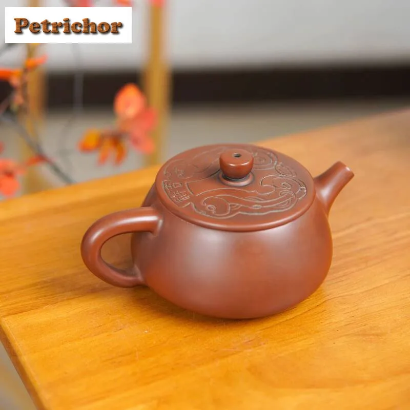 220 مللي اليدوية Nixing الفخار الإغاثة إبريق الشاي عيار كبير التقليدية الشاي Infuser وعاء الشاي تخمير غلاية مع مصفاة أدوات المائدة