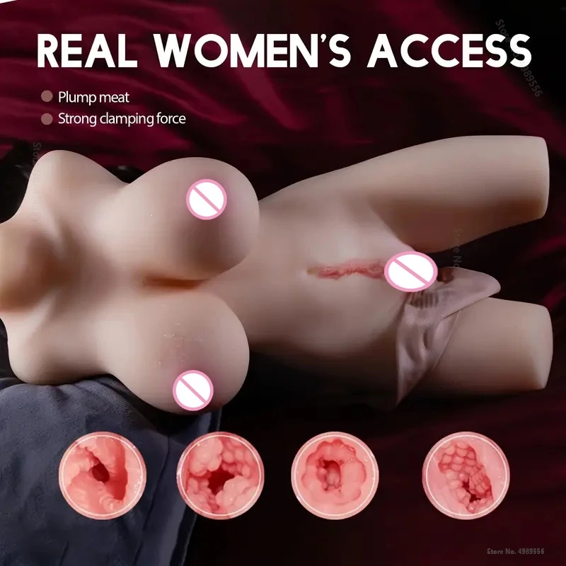 Silicone Vagina Men's Mastubador Japanese Masturbator 18 Adult Goods Big Ass Rubber Butt Anal Erotic Products Adult supplies