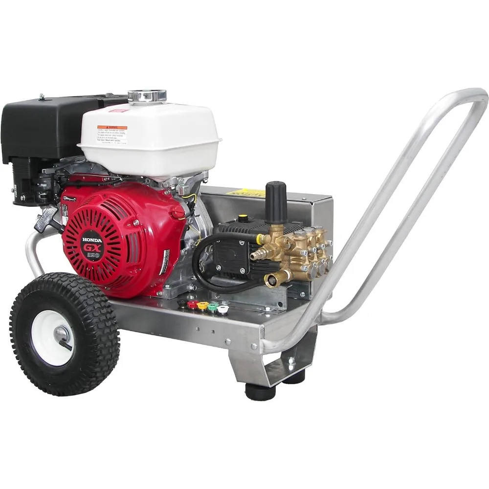 الأثاث التجاري 4000 رطل لكل بوصة مربعة غسالة ضغط الماء البارد 4.0 GPM حزام مدفوعة مع GX390 محرك بندقية رذاذ عصا 5 نصائح فوهة #1