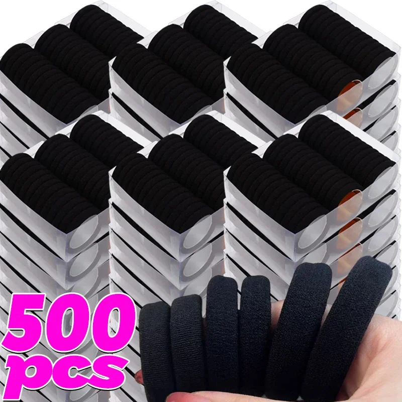 10-500PCS/Set Women Basic Hair Bands Simple Solid Colors Elastic Headband Hair Ropes Ties Hair Accessories Ponytail Holder