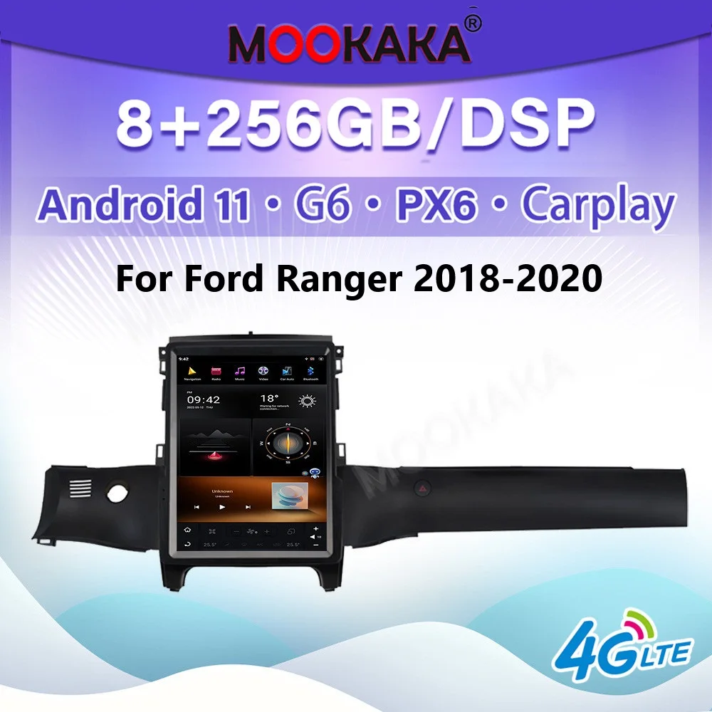 13'' Car Radio For Ford Ranger 2018-2020 Wireless Carplay Android Auto Multimedia Player GPS Navigation Stereo Screen Head Unit