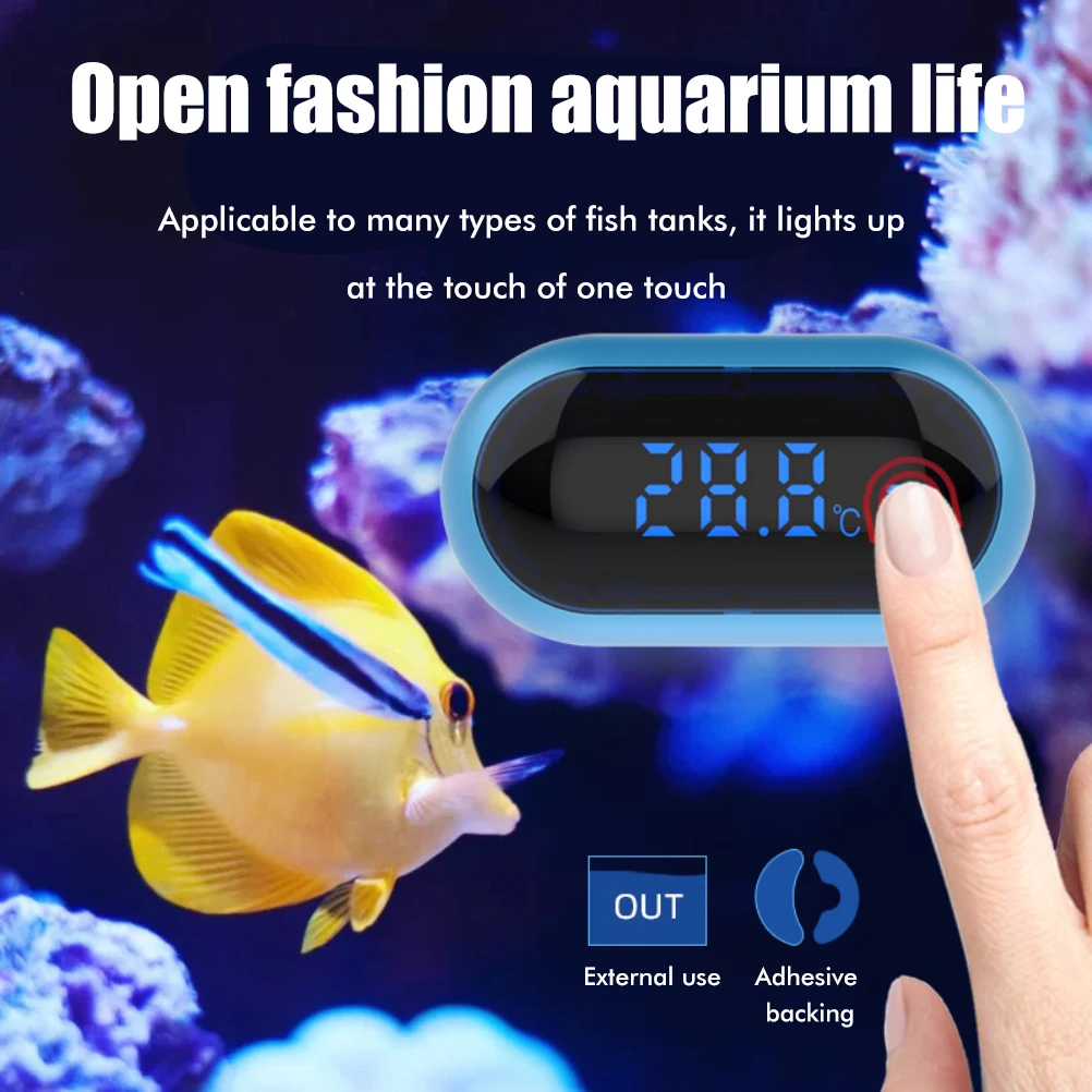 1Pcs Digital Aquarium Thermometer With LCD Screen Mini Fish Tank Thermometer High Precision Sensor