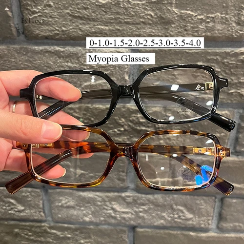 Gafas para miopía con acabado para mujer, anteojos Retro antiluz azul que bloquean la vista cercana, gafas graduadas ópticas de visión corta