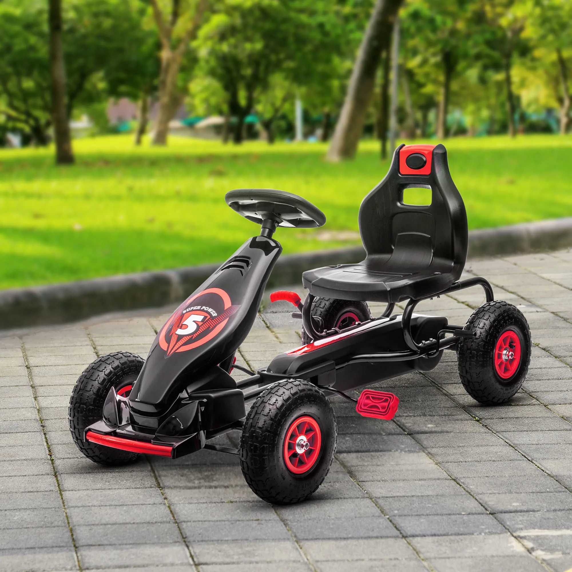 عربة أطفال تعمل بالدواسات مع ت - مراجعة Go Kart Pedal Kids وسعره
