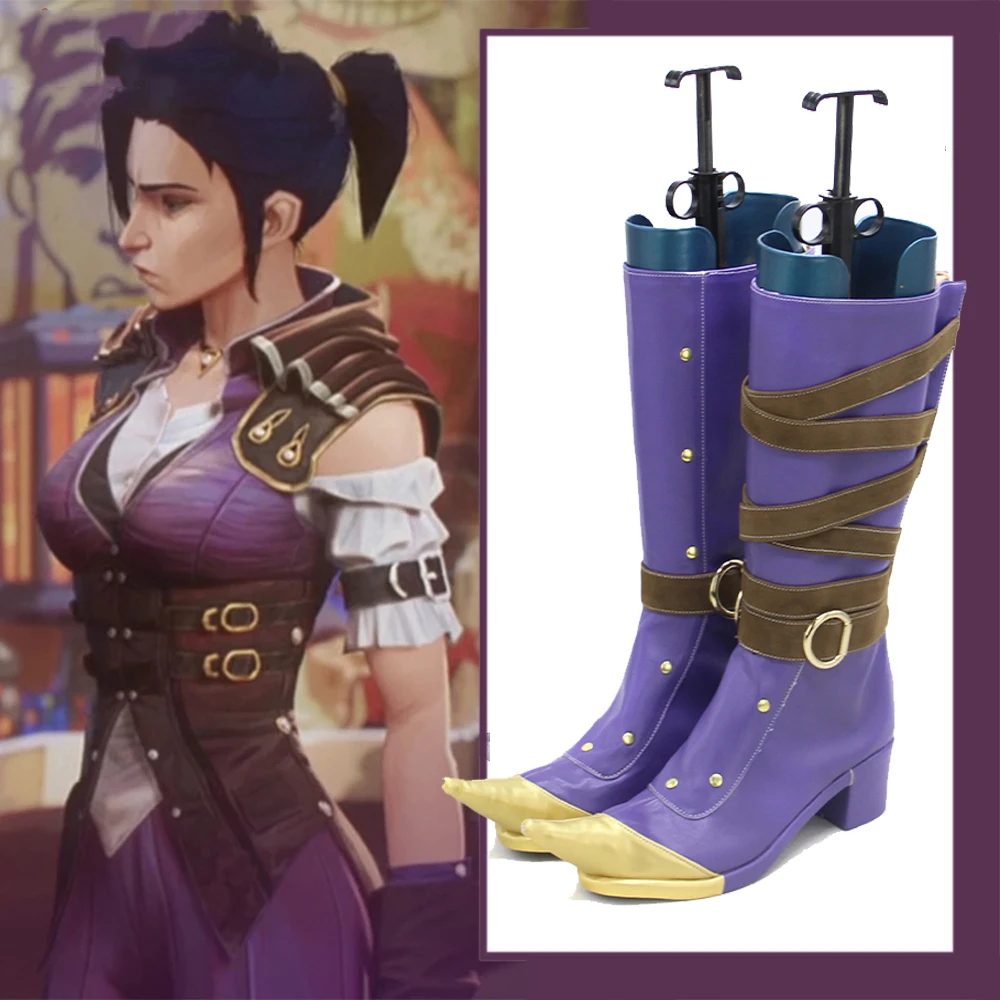 League of Legends Game Cosplay Shoes Caitlyn Cosplay Shoes Arcane LOL League of Legends Game Cosplay Caitlyn