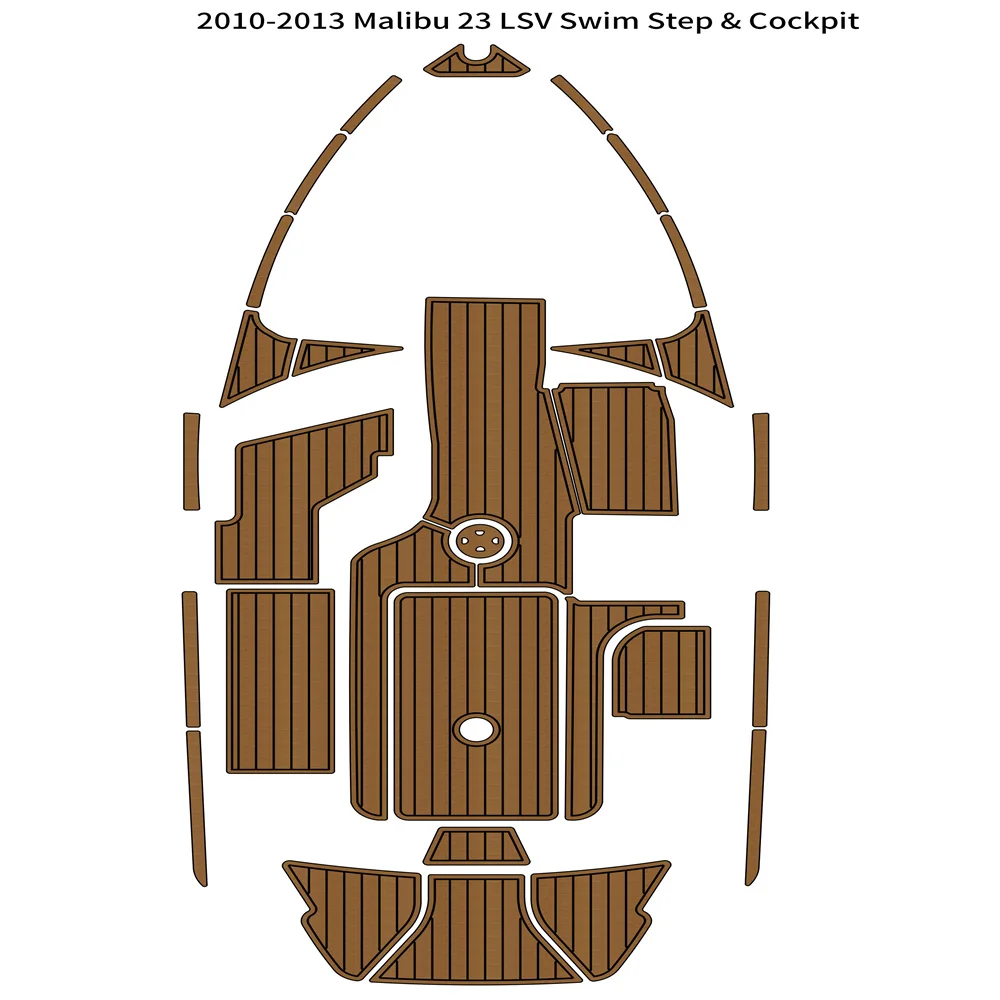 

2010-2013 Malibu 23 LSV Swim Step Cockpit Boat EVA Faux Foam Teak Deck Floor Pad