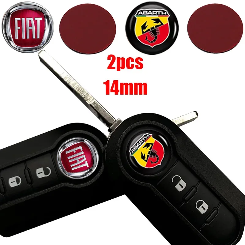 Pegatinas para llaves remotas de coche, insignia específica Fiat Paster para FIAT 500 500L 500X Ducato Panda Grande Punto Tipo Abarth Pulse Strada 600