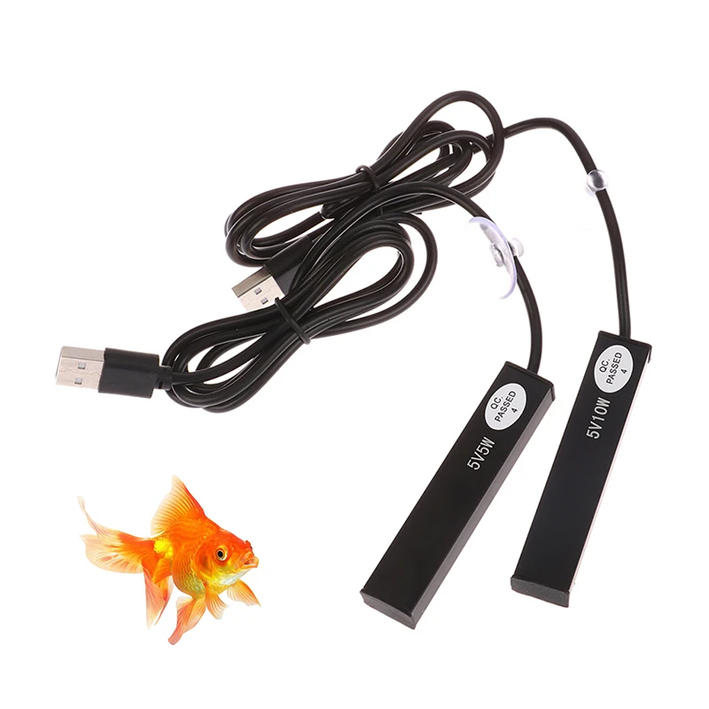 5W/10W Mini Aquarium Heater USB Charging For Small Fish Tank Heater Energy Saving Over Temperature Protection Accessories