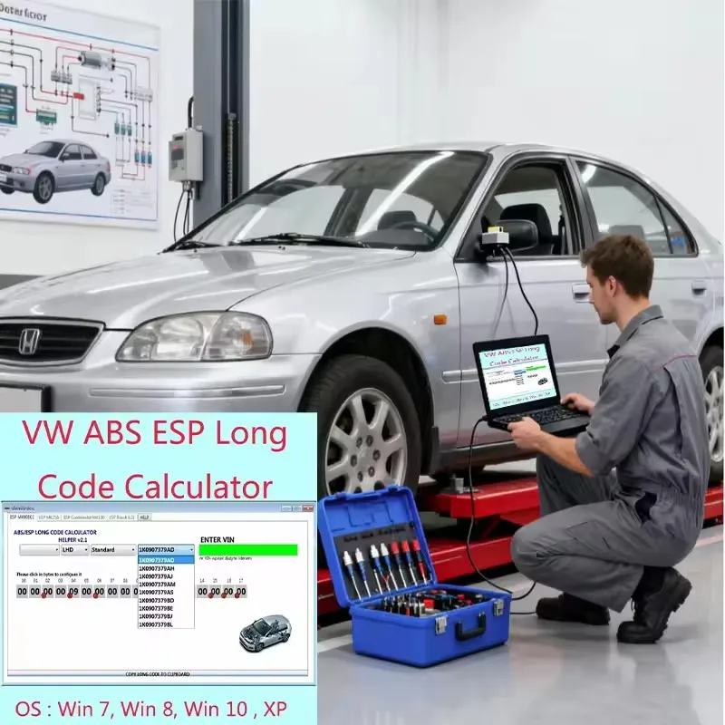 

For VW ABS ESP Long Code Calculator Helper MK60EC1 ABS ESP Long Code Calculator software+ unlimited install+ install video
