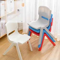 Plastic Thickened Backrest Children's Chair for Kindergarten Household Non-slip Small Stool Desk Seat