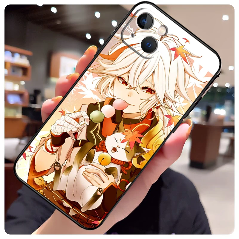 حافظة جينشين إمباكت كايديهارا كازوها لهاتف آيفون 15 برو ماكس 14 13 12 11 16 17 برو ماكس ميني 15 16 بلس 16e 17 غطاء هاتف هوائي #5