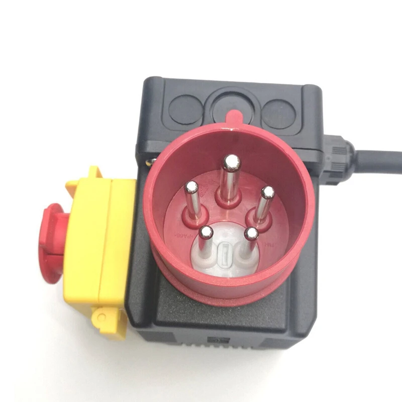 TOP KOA1L 2 In 1 Multifunctional 250/400V 16A Magnetic Emergency Stop Push Button Switch 5P Industrial Socket Plug