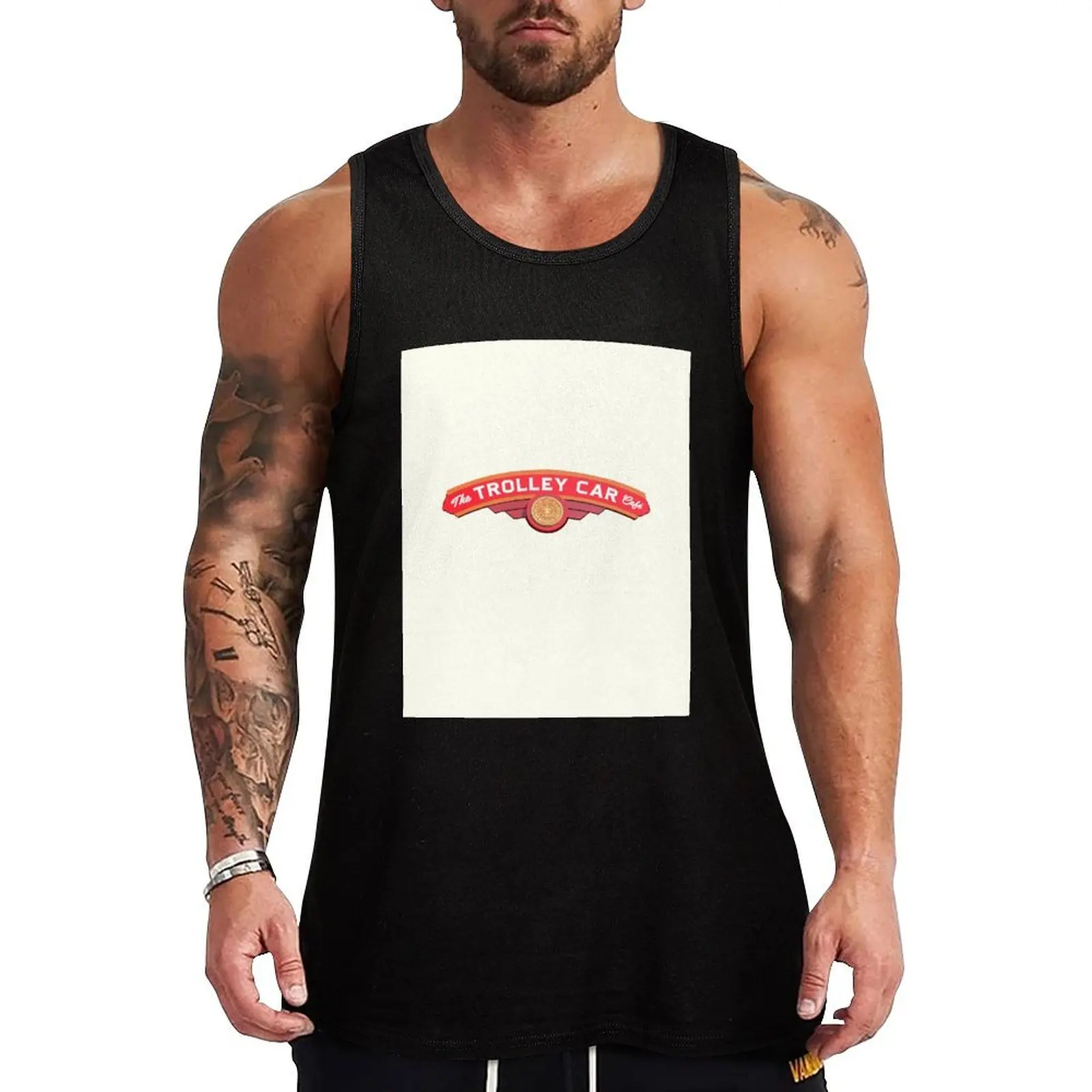 The Trolley Car Café Tank Top Casual Loose Tank Top Summer Sleeveless Daily Wear