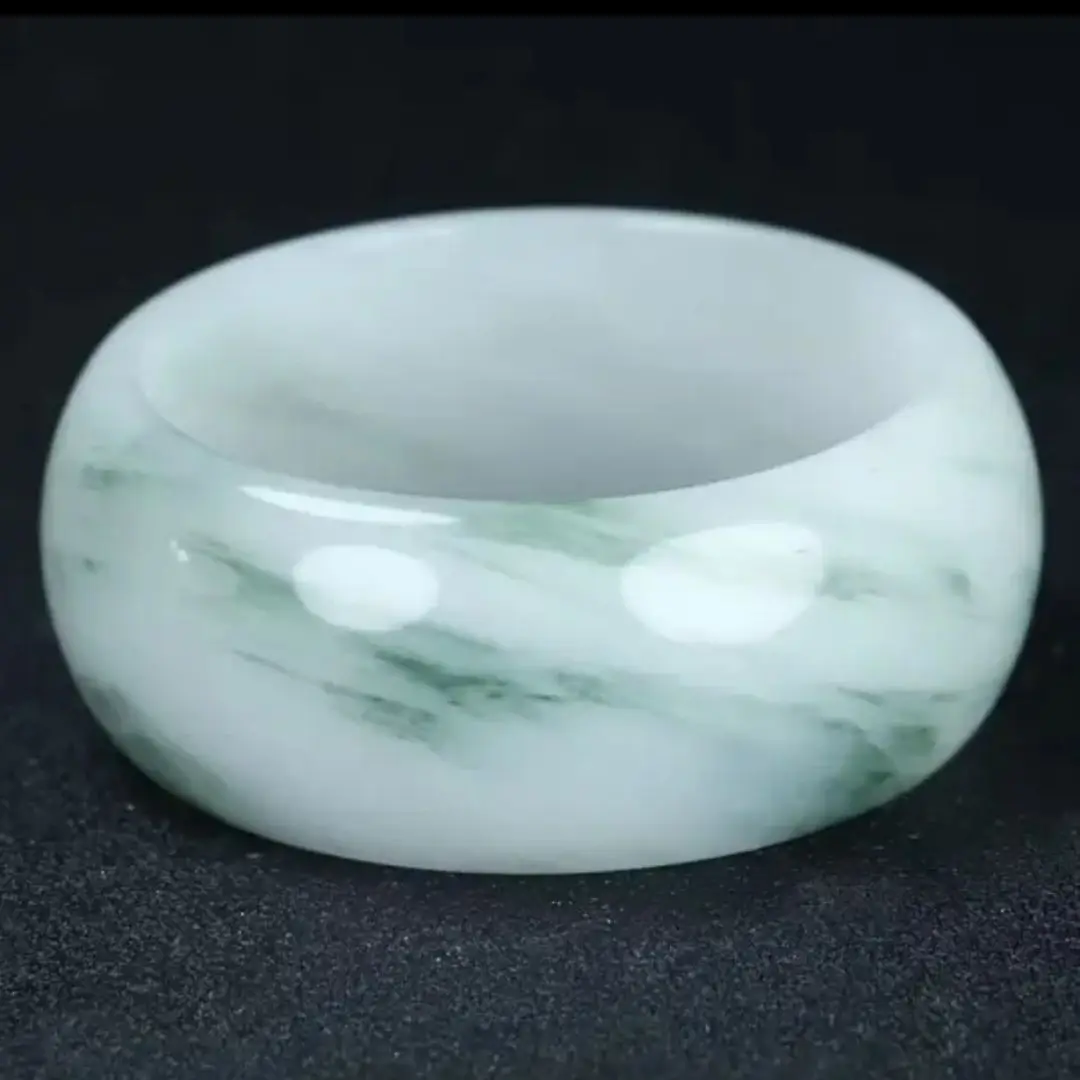 Golden silk jade old material widening Xinjiang tire bracelet floating green