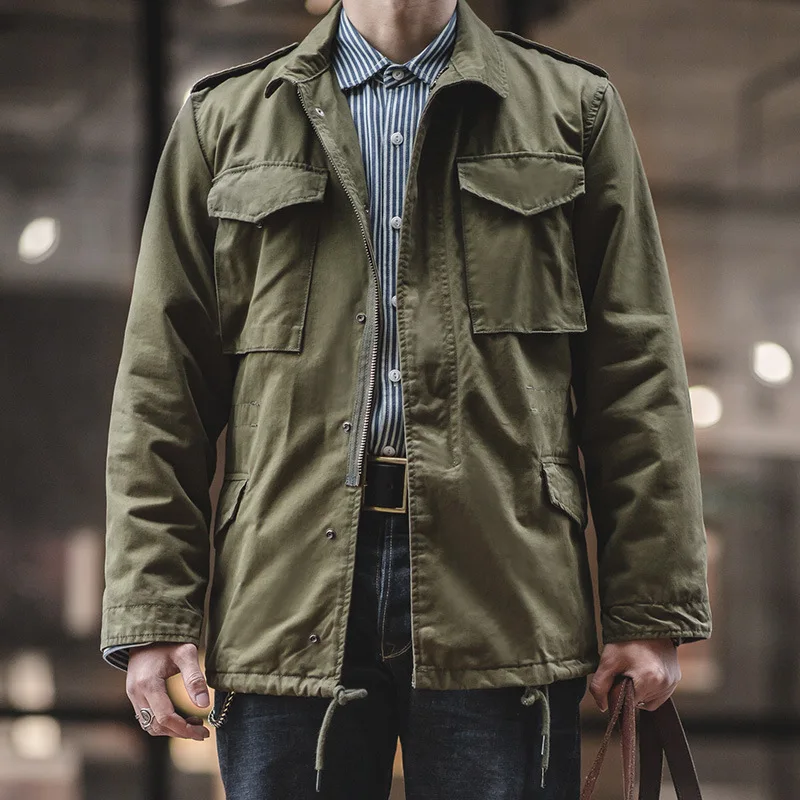 Workwear M65 Military Jacket for Men & Women Vintage US Army Style Combat Coat Durable Cotton Twill Field Jacket