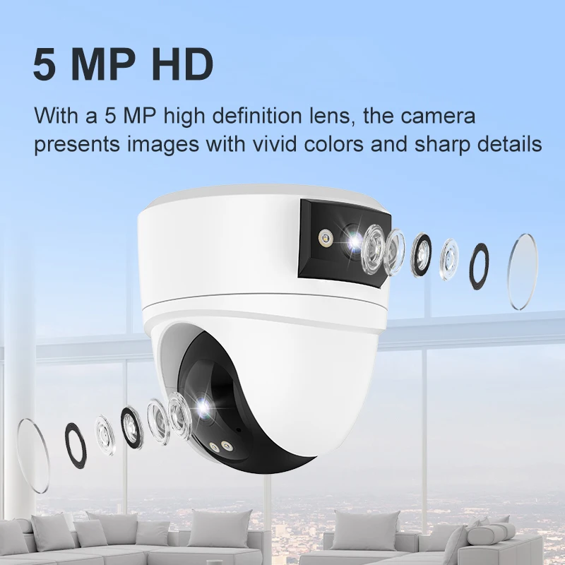 Vstarcam CS2DR  6MP Dual Lens  Full Color PTZ Wifi IP Dome  Camera AI Humanoid Detection Home Security CCTV Baby Monitor
